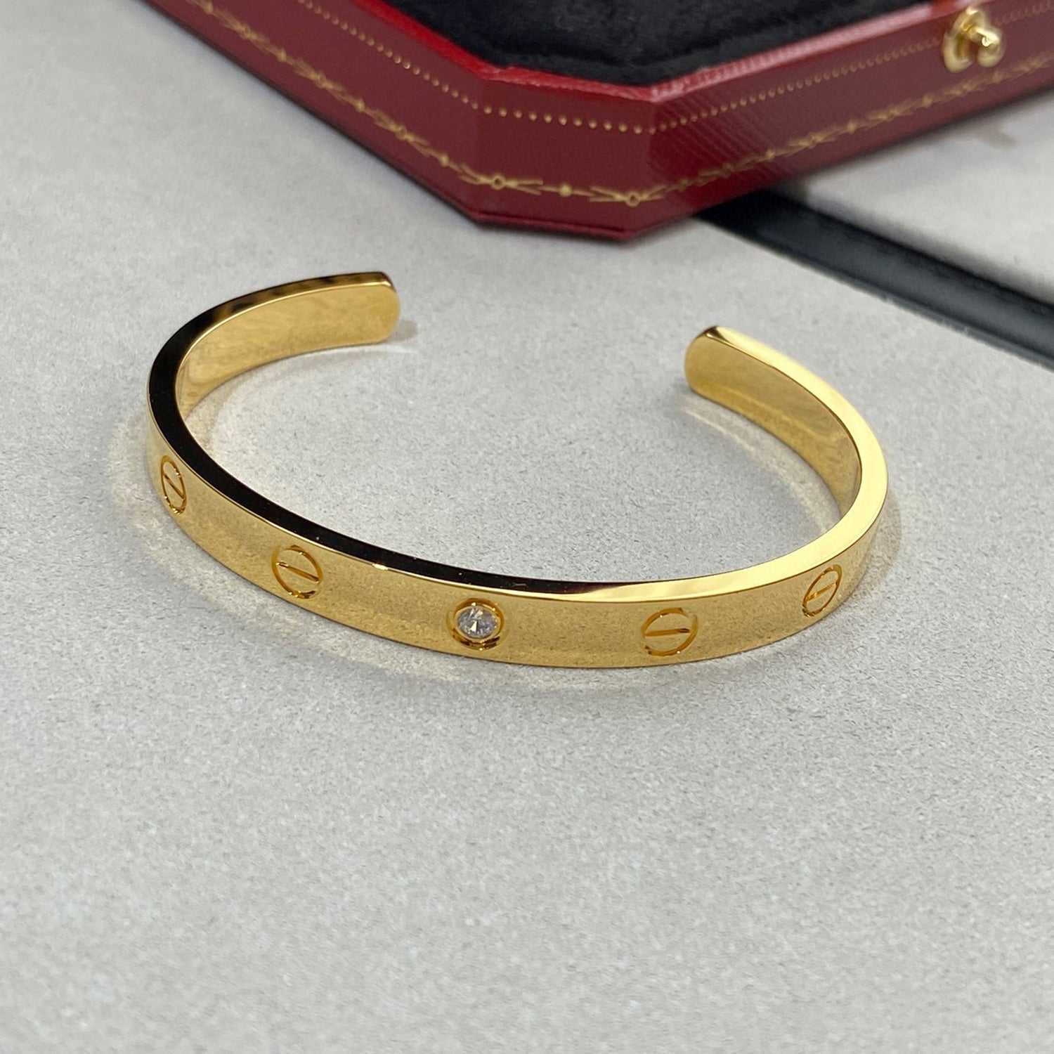 Bracelet Love Diamond Open Cuff