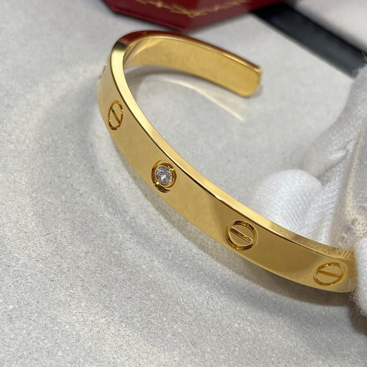 Bracelet Love Diamond Open Cuff